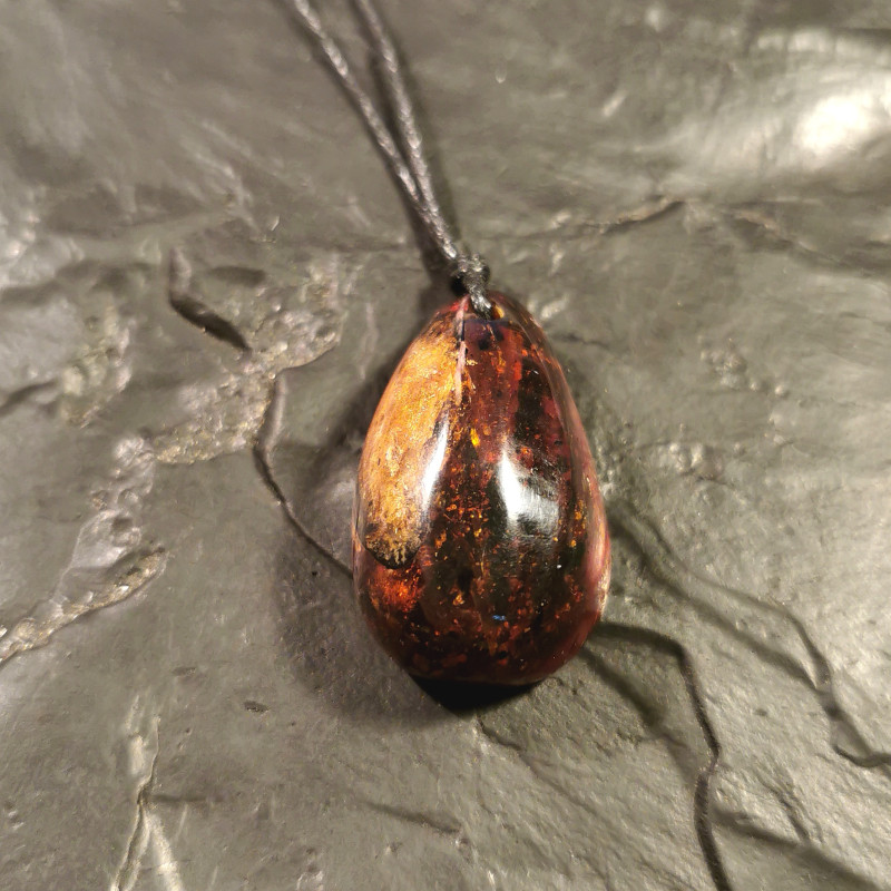 Ambre du Mexique - pendentif pièce unique 14 de Catalogue pierres et cristaux