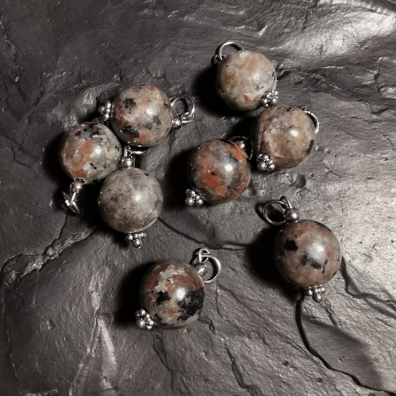Yooperlite - pendentif sphère 12mm de Catalogue pierres et cristaux