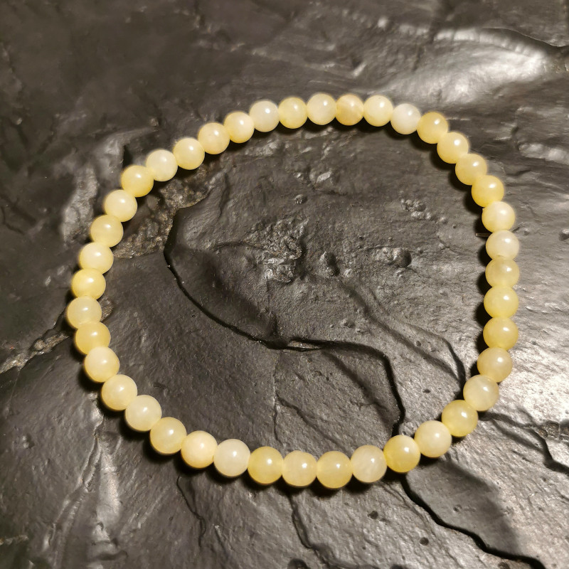 Calcite miel - bracelet 4mm - 3e chakra de Catalogue pierres et cristaux