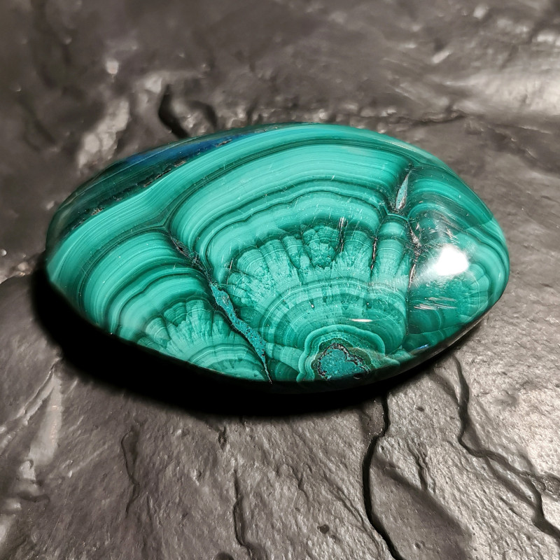 Malachite - galet pièce unique 4 - 4ème chakra de Catalogue pierres et cristaux