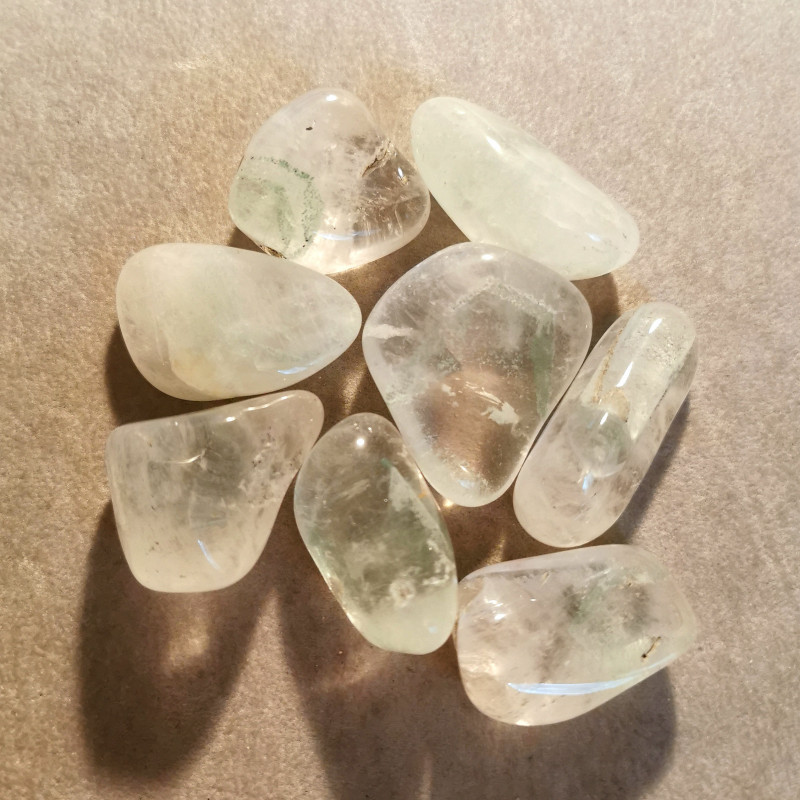 Quartz fantôme vert - pierre roulée de Catalogue pierres et cristaux