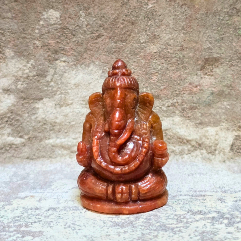 Ganesh - jadéite orange de Accueil