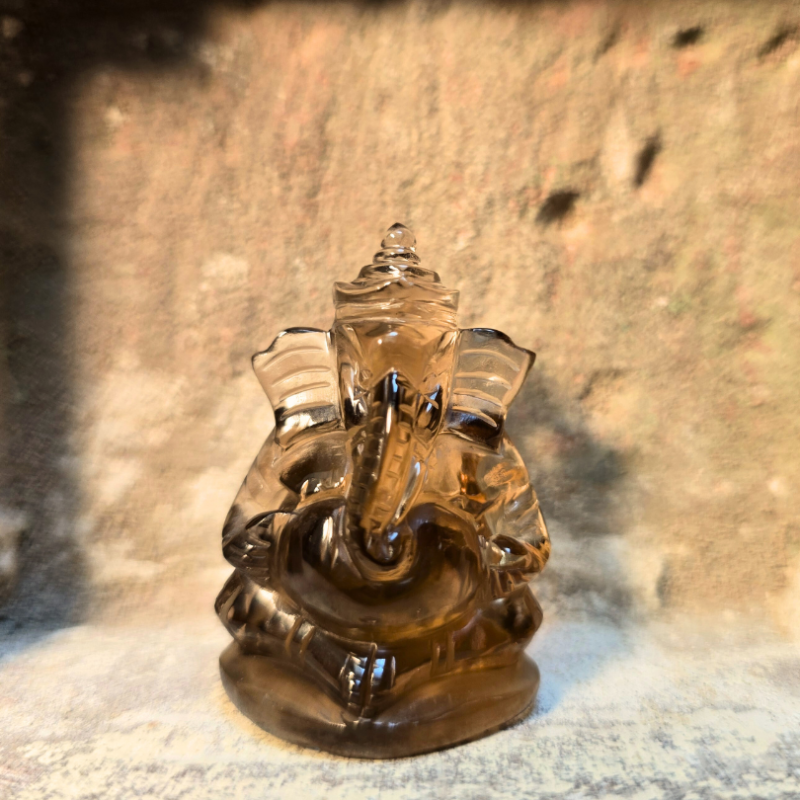 Ganesh en citrine fumée de Catalogue pierres et cristaux