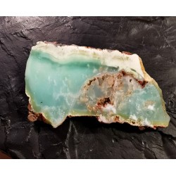 Chrysoprase - tranche pièce unique 2 - chakra turquoise de Catalogue pierres et cristaux