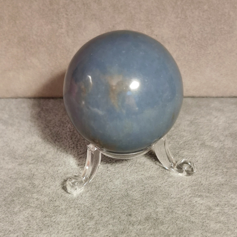 Angélite - sphère 5cm - pièce unique de Catalogue pierres et cristaux