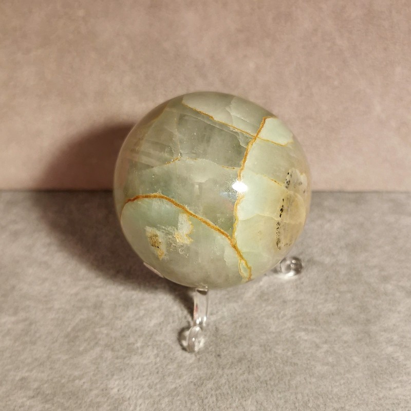Garnierite - sphere cm6 - pièce unique 1 - chakra turquoise de Catalogue pierres et cristaux