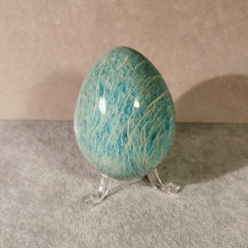 Amazonite - Œuf - pièce unique 2 - chakra turquoise de Catalogue pierres et cristaux