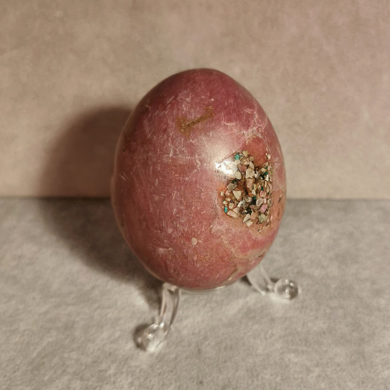 Cobaltocalcite - œuf pièce unique 1 - chakra magenta de Catalogue pierres et cristaux