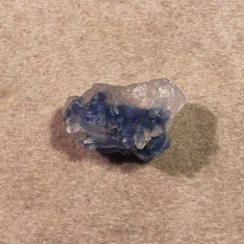 Dumortiérite dans quartz - pièce unique 1 - 6ème chakra de Catalogue pierres et cristaux