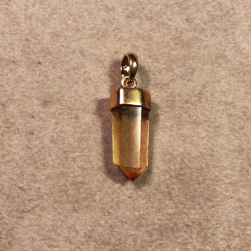 Citrine naturelle - pendentif monté en argent