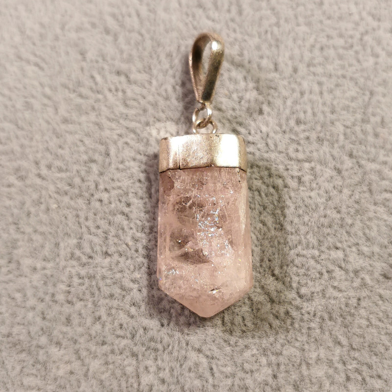 Morganite - pendentif pièce unique 1 - 4ème chakra de Catalogue pierres et cristaux