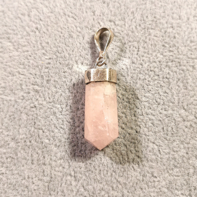Morganite - pendentif pièce unique 2 - 4ème chakra de Catalogue pierres et cristaux