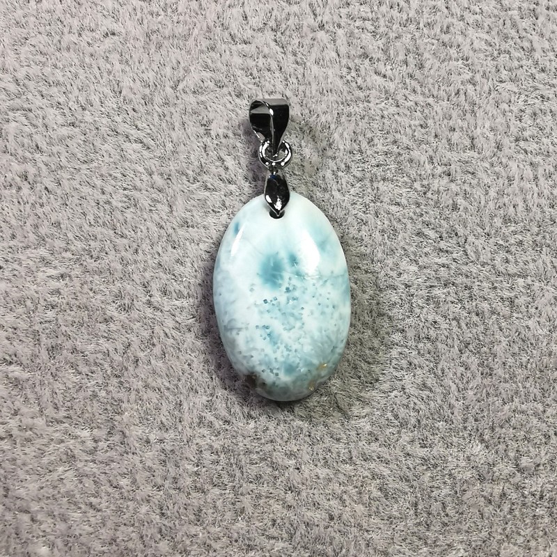 Larimar - pendentif pièce unique 1 - chakra turquoise de Pierres du chakra turquoise