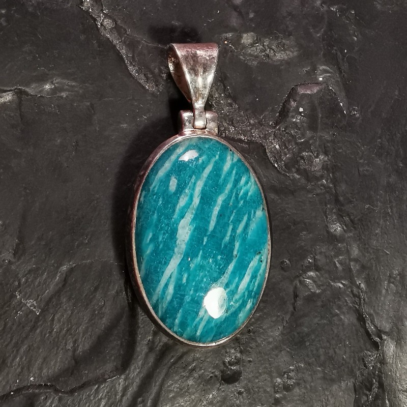Amazonite - pendentif monté en argent 4