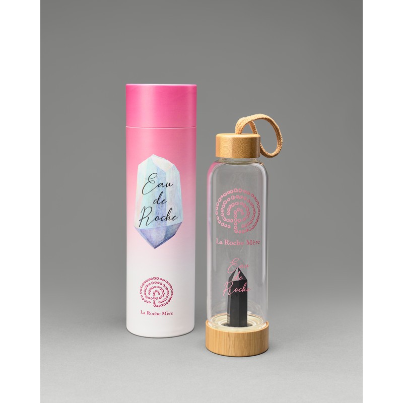 Bouteille nomade eau de Roche - shungite - model bambou
