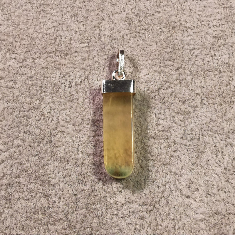 Fluorite Jaune - pendentif pièce unique 3 - 3è chakra de Catalogue pierres et cristaux