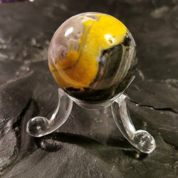 Jaspe bumblebee ou éclipse - sphère 3cm 1 - 3e chakra de Catalogue pierres et cristaux