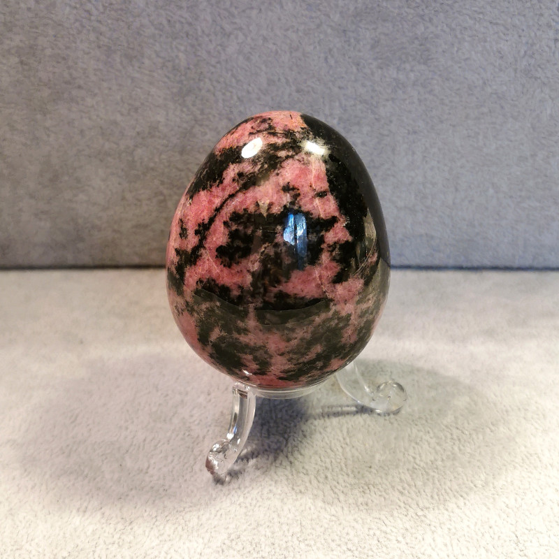 Rhodonite - Œuf - pièce unique - 4e chakra de Catalogue pierres et cristaux