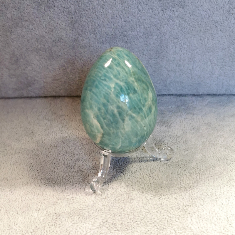 Amazonite - Œuf - pièce unique 3 - chakra turquoise de Catalogue pierres et cristaux