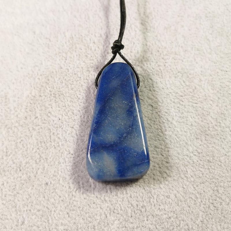 Quartz bleu - pendentif pièce unique 1 - 5eme chakra de Catalogue pierres et cristaux
