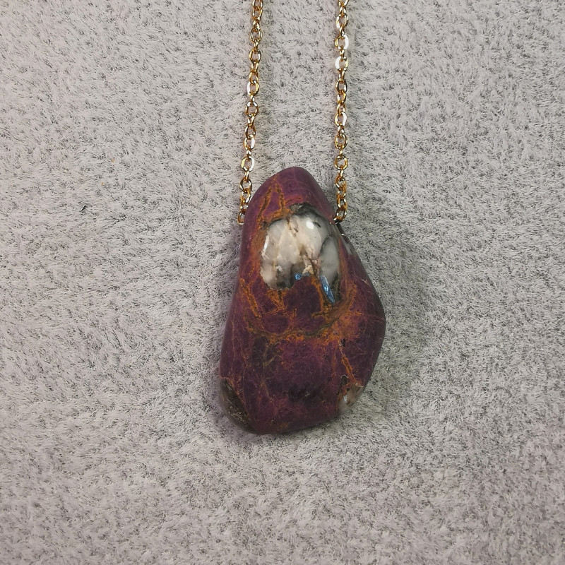 Purpurite - pendentif pièce unique 2 - 7ème chakra de Catalogue pierres et cristaux