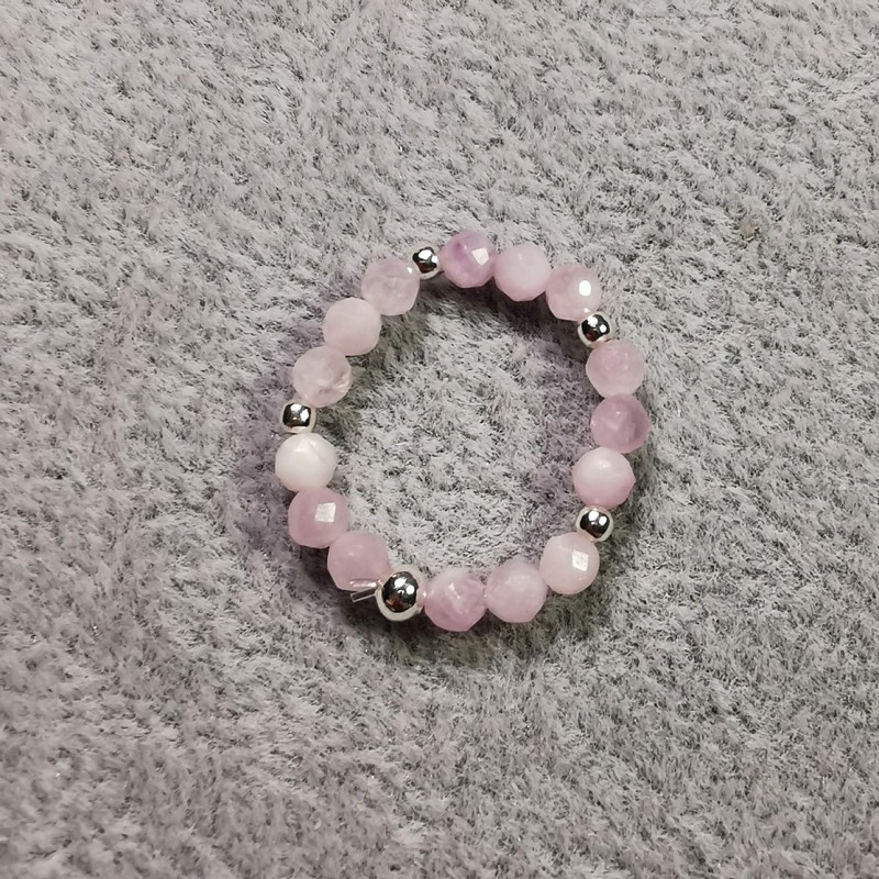 Kunzite - Bague elastique - 4e chakra de Catalogue pierres et cristaux