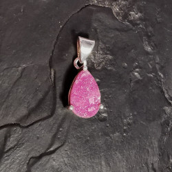 Cobaltocalcite- pendentif monté en argent 1 - chakra magenta de Catalogue pierres et cristaux