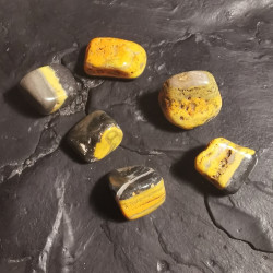 Jaspe bumblebee ou éclipse - petite pierre roulé de Catalogue pierres et cristaux