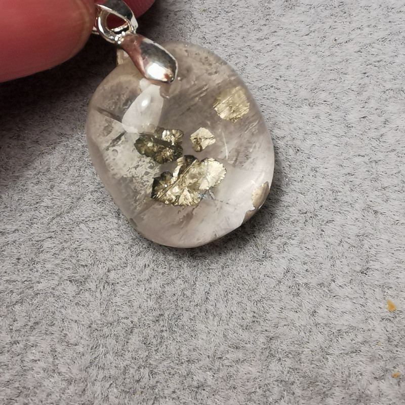 Pyrite - Pendentif pièce unique 4 - 3e chakra