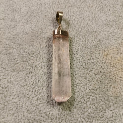 Kunzite - Pendentif monté en argent 3 - 4ème chakra