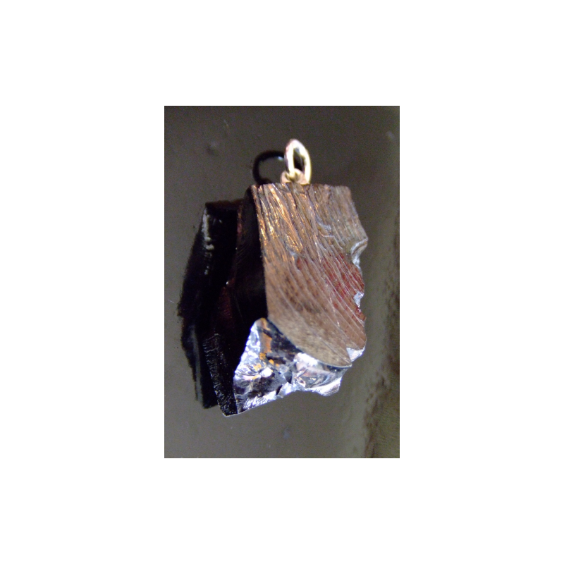 Pendentif de shungite naturelle argentée L de Catalogue Shungite