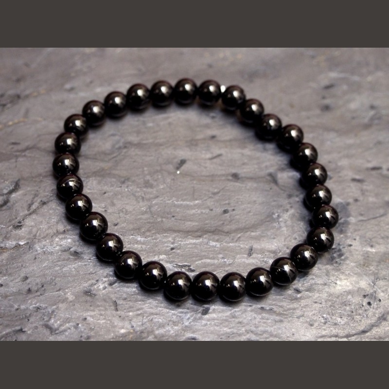 Tourmaline noire - Bracelet perles - chakra bordeaux de Bracelets