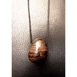 stromatolite - pendentif percé - chakra bordeaux de Pierres du chakra bordeaux