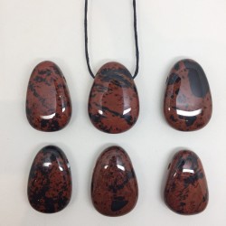 Obsidienne acajou - pendentif percé - 1er chakra de Catalogue pierres et cristaux