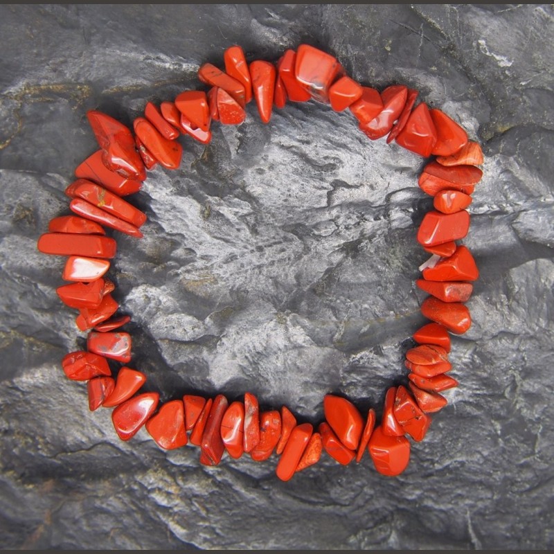 Jaspe rouge - Bracelet baroque - 1er chakra de Bracelets