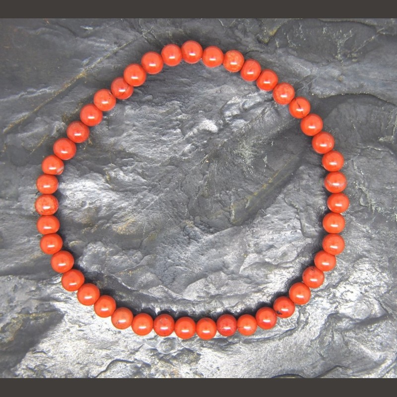 jaspe rouge - Bracelet perles 4mm - 1er chakra de Bracelets