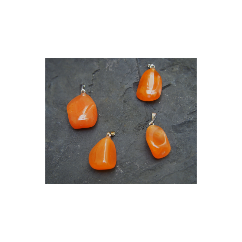Cornaline - pendentif bélière - 2e chakra de Catalogue pierres et cristaux