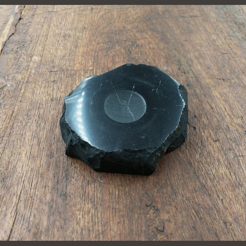 Support ou base petit pour sphère ou oeuf en shungite de Accessoires Lithothérapie