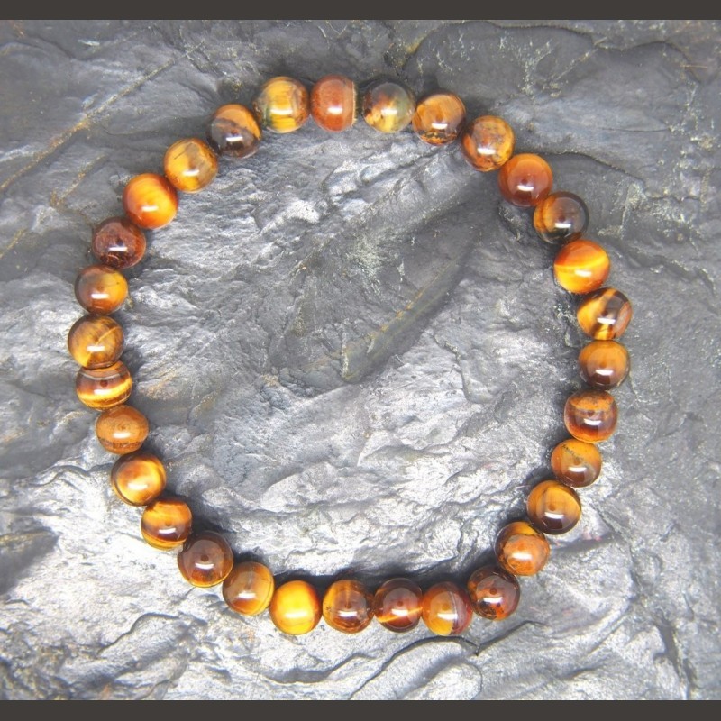 Œil de tigre - Bracelet perles 8mm - 3e chakra de Bracelets