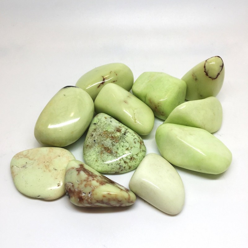 Magnésite citron - pierre roulée - chakra pistache de Catalogue pierres et cristaux