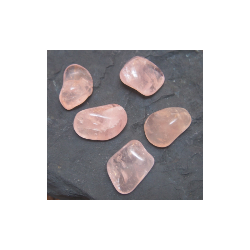 Quartz rose - pierre roulée - 4ème chakra de Pierres du 4ème chakra