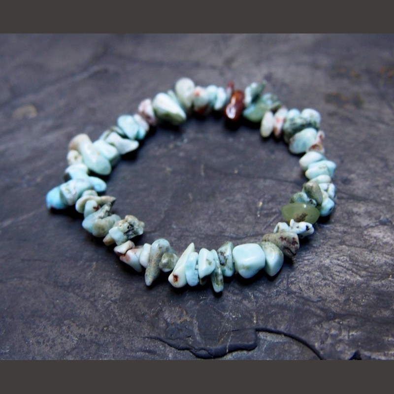larimar - Bracelet baroque - chakra turquoise de Bracelets