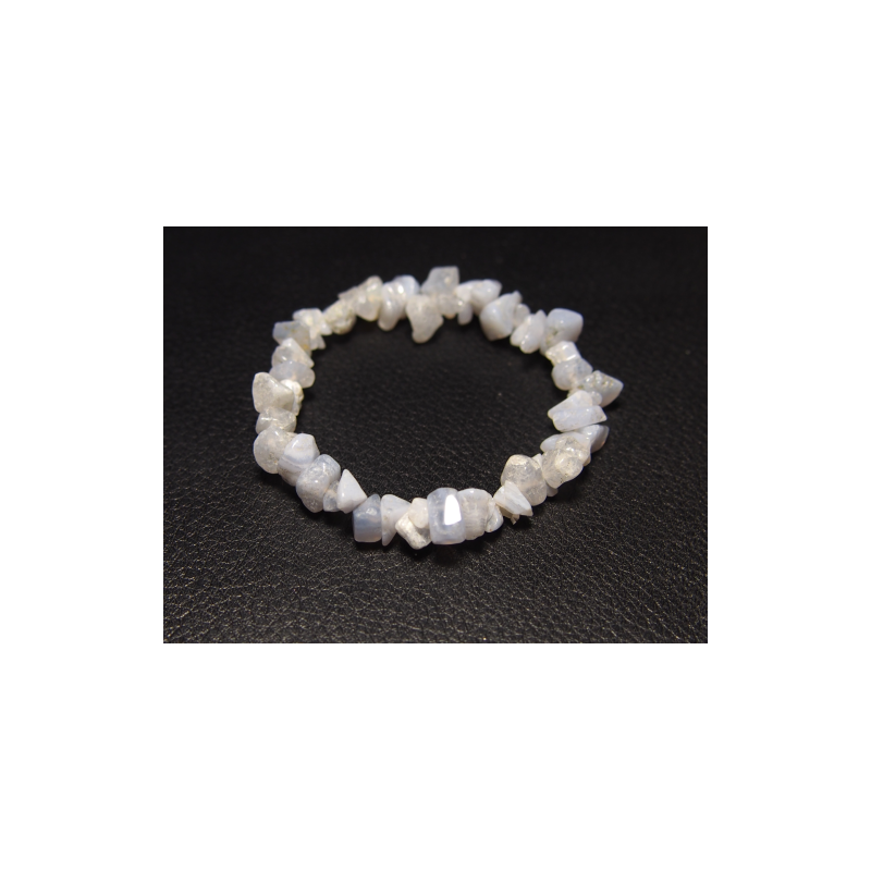 Calcédoine bleue - Bracelet baroque - 5e chakra de Bracelets