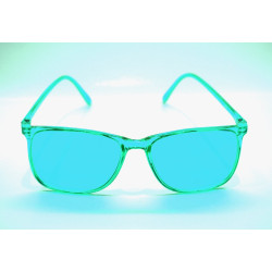 Lunettes Chromothérapie - turquoise - modéle 1 de Lunettes Chromothérapie