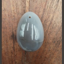 Œuf d'agate grise M percé - 2ème chakra de Pierres du 2ème chakra