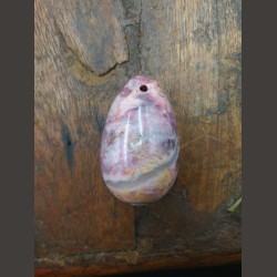 Rhodonite - Œuf de yoni S percé - 4ème chakra de Pierres du 4ème chakra