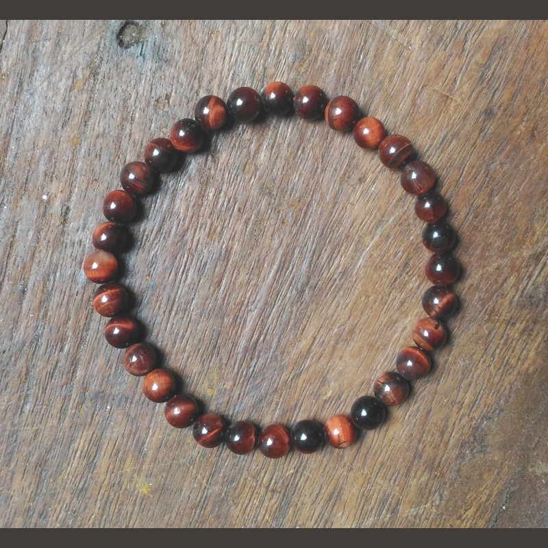 Œil de taureau - Bracelet perles 8mm - 2e chakra de Bracelets