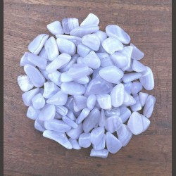 Gravillons de calcédoine bleue - 5ème chakra de Catalogue pierres et cristaux