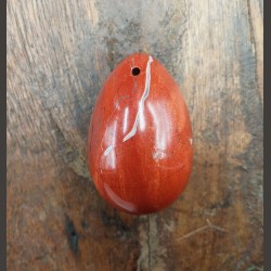Jaspe rouge - Œuf de yoni L percé - 1er chakra de Pierres du 1er chakra