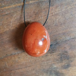 Jaspe rouge - Œuf de yoni L percé - 1er chakra de Pierres du 1er chakra